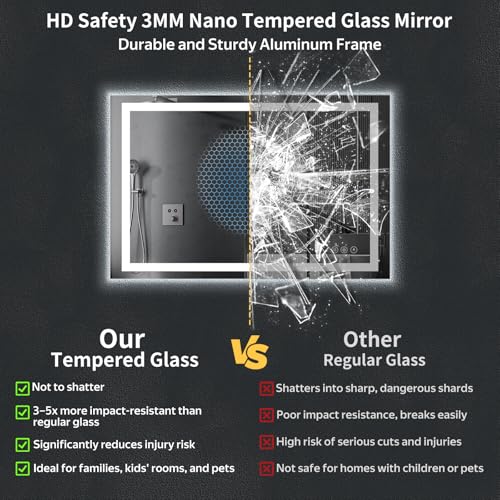 55"x30" LED Bathroom Mirror with view 5