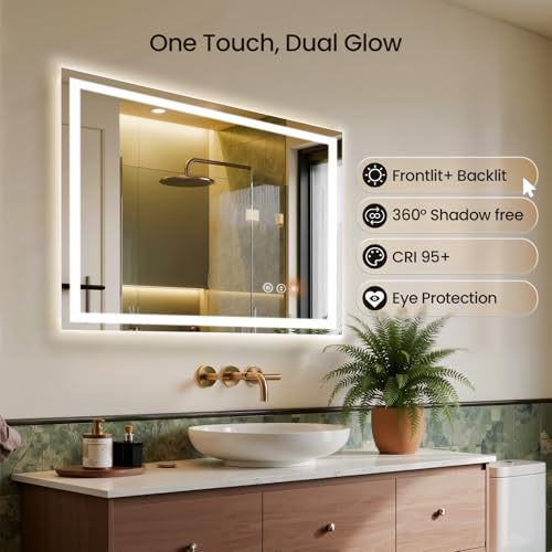 30X36 LED Bathroom Mirror with view 4