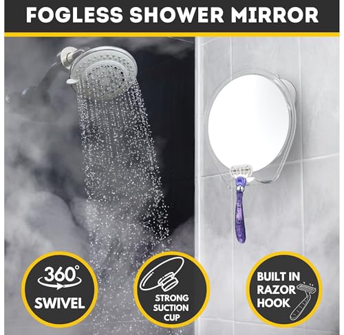 HONEYBULL Fogless Shower Mirror with view 2