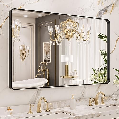 LOAAO 40X36 Inch Black Bathroom