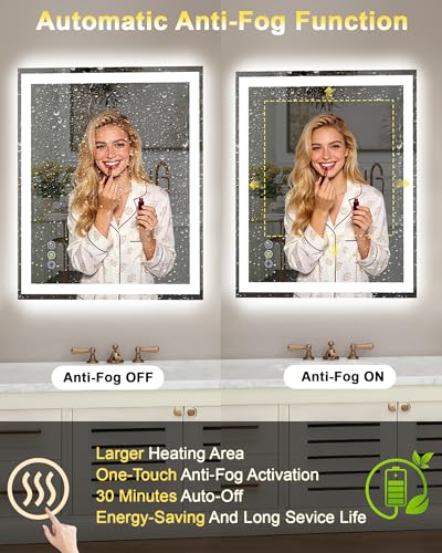 Callsky 24x32 LED Bathroom Mirror view 4