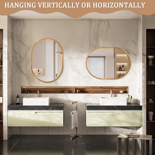 JJUUYOU Oval Bathroom Mirror Wall view 5