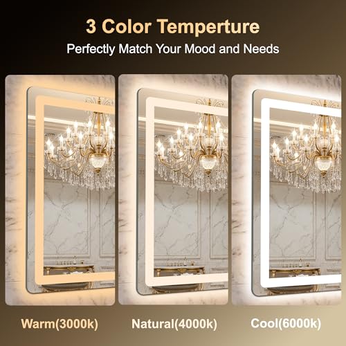LAWADA LED Bathroom Mirror 55"x30" view 5