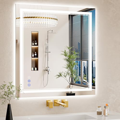 WISSMIELS 30"x32" LED Bathroom Mirror